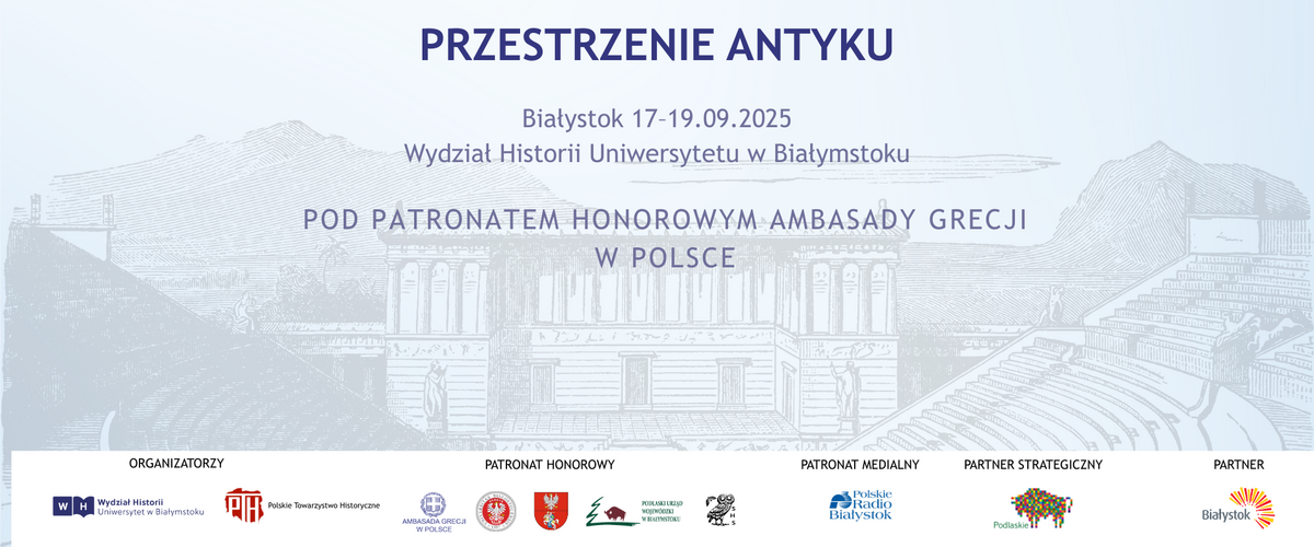Grafika konferencja Przestrzenie antyku