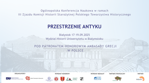 Grafika konferencja Przestrzenie antyku