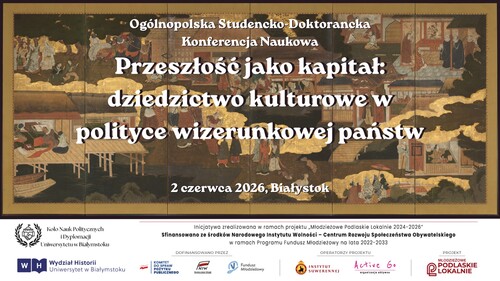 Ogólnopolska Studencko-Doktorancka Konferencja Naukowa “Przeszłość jako kapitał: dziedzictwo kulturowe w polityce wizerunkowej państw”