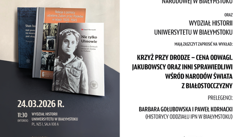 Krzyż przy drodze – cena odwagi. Jakubowscy oraz inni Sprawiedliwi wśród Narodów Świata z Białostocczyzny