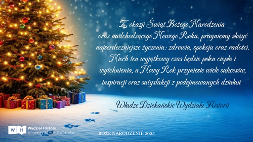 Grafika z życzeniami świątecznymi